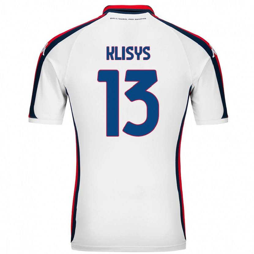 Danxen Kvinnor Lukas Klisys #13 Vit Bortatröja Matchtröjor 2024/25 Tröjor T-Tröja