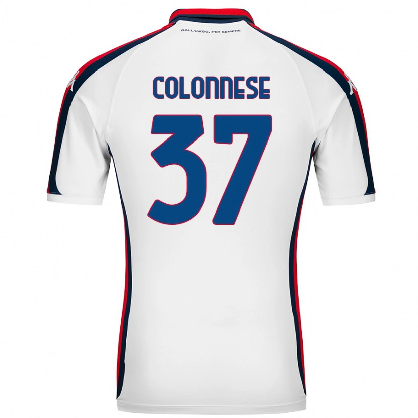 Danxen Kvinnor Lorenzo Colonnese #37 Vit Bortatröja Matchtröjor 2024/25 Tröjor T-Tröja