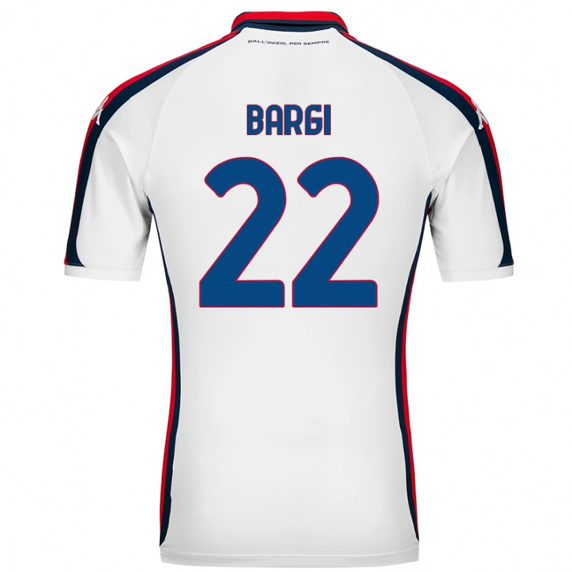 Danxen Kvinnor Caterina Bargi #22 Vit Bortatröja Matchtröjor 2024/25 Tröjor T-Tröja