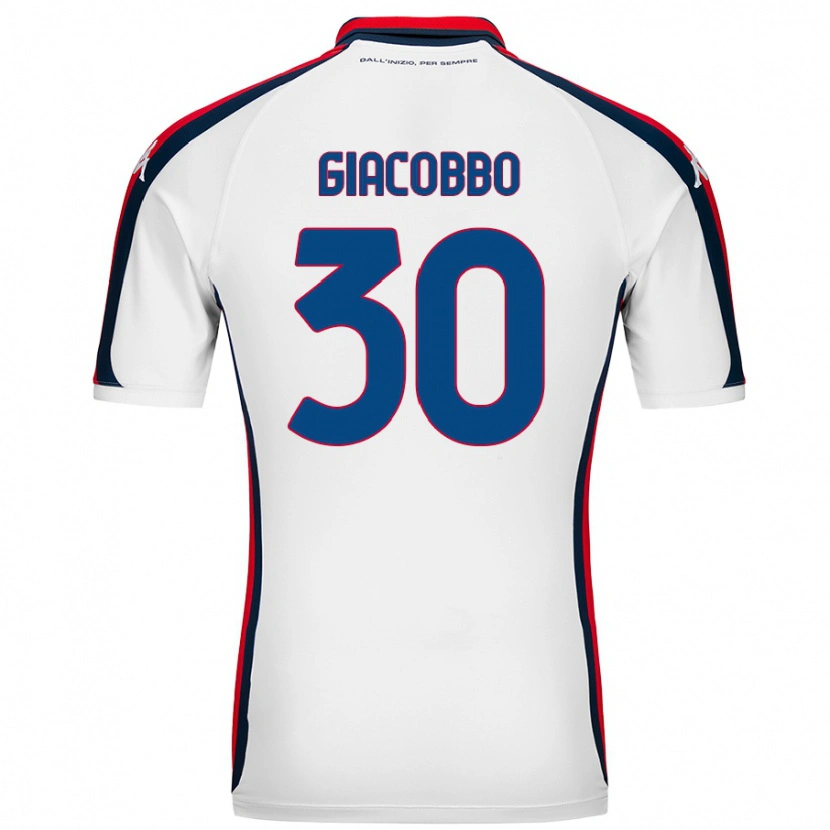 Danxen Kvinnor Giulia Giacobbo #30 Vit Bortatröja Matchtröjor 2024/25 Tröjor T-Tröja