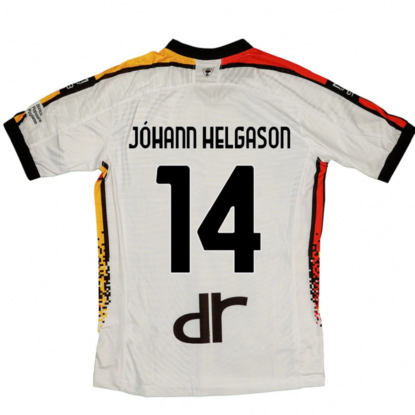 Danxen Kvinnor Thórir Jóhann Helgason #14 Vit Svart Bortatröja Matchtröjor 2024/25 Tröjor T-Tröja
