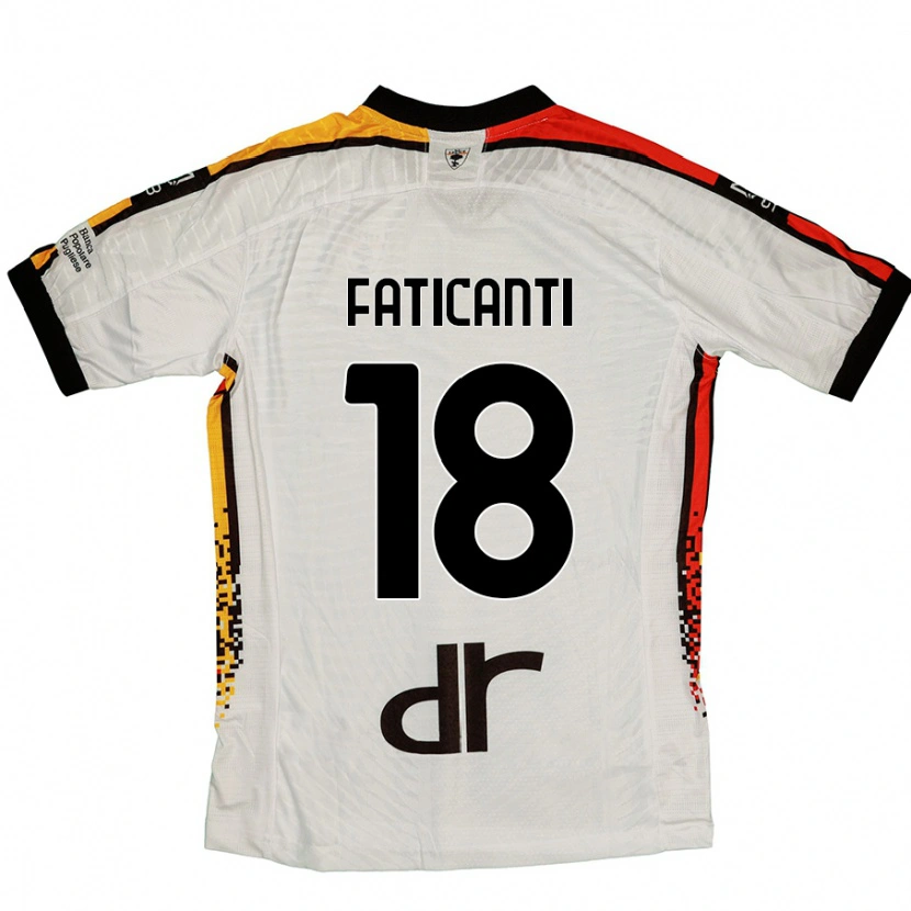 Danxen Kvinnor Giacomo Faticanti #18 Vit Svart Bortatröja Matchtröjor 2024/25 Tröjor T-Tröja
