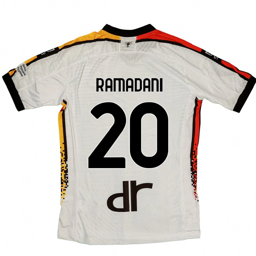 Danxen Kvinnor Ylber Ramadani #20 Vit Svart Bortatröja Matchtröjor 2024/25 Tröjor T-Tröja