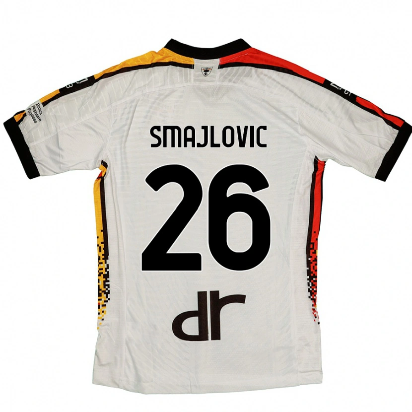 Danxen Kvinnor Zinedin Smajlovic #26 Vit Svart Bortatröja Matchtröjor 2024/25 Tröjor T-Tröja