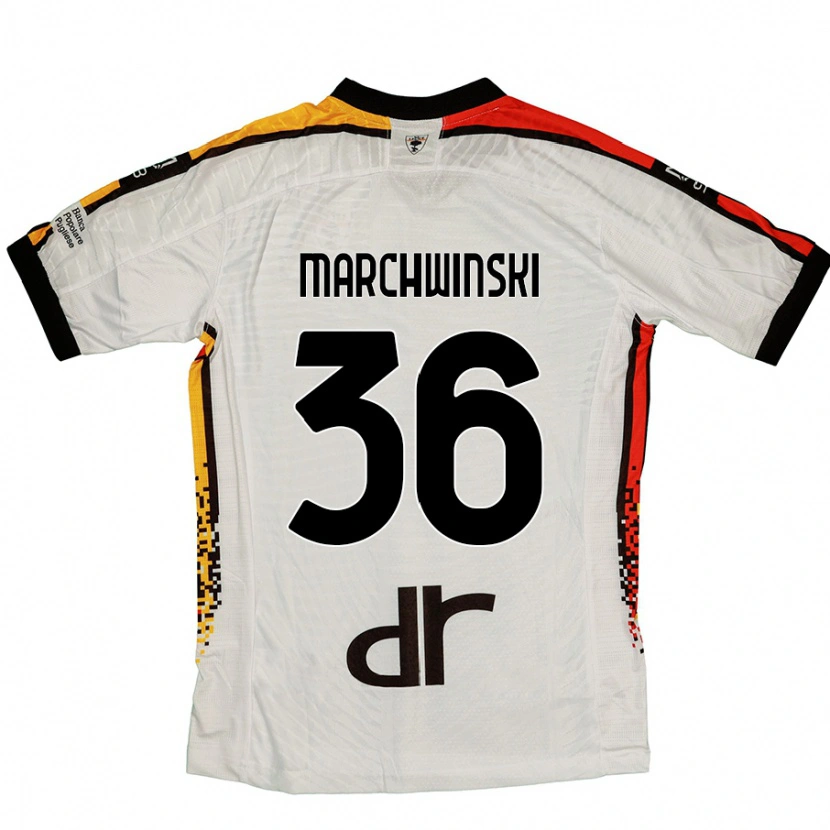 Danxen Kvinnor Filip Marchwinski #36 Vit Svart Bortatröja Matchtröjor 2024/25 Tröjor T-Tröja