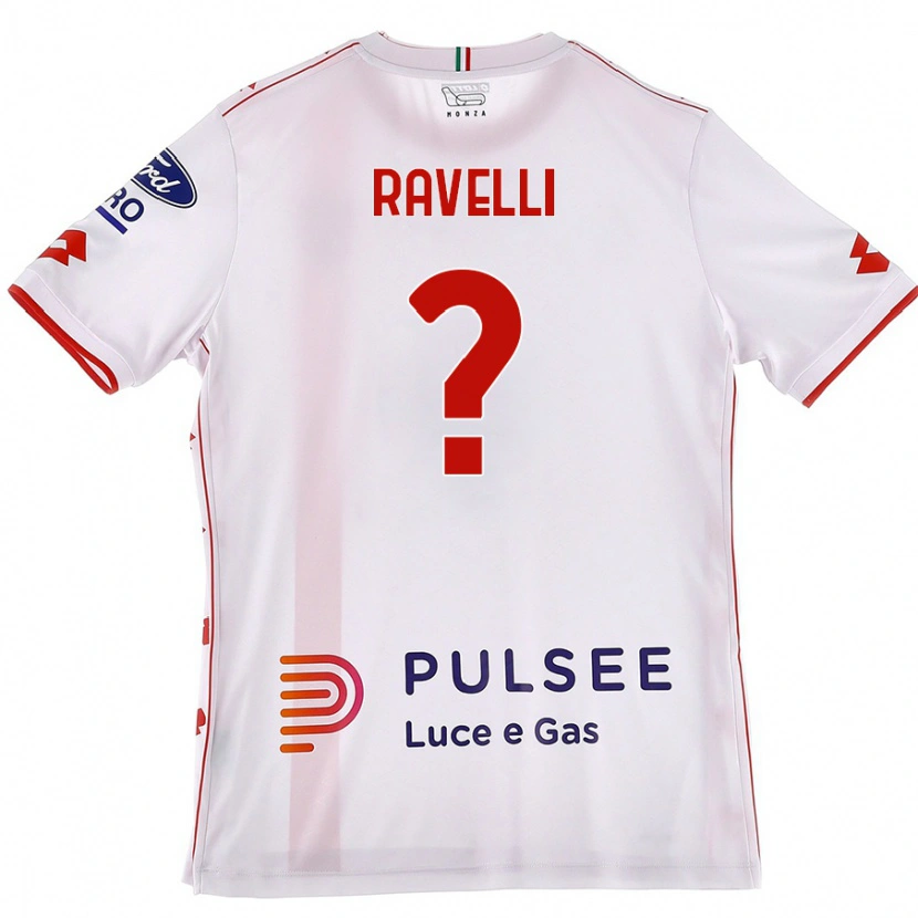 Danxen Kvinnor Etienne Ravelli #0 Vit Röd Bortatröja Matchtröjor 2024/25 Tröjor T-Tröja