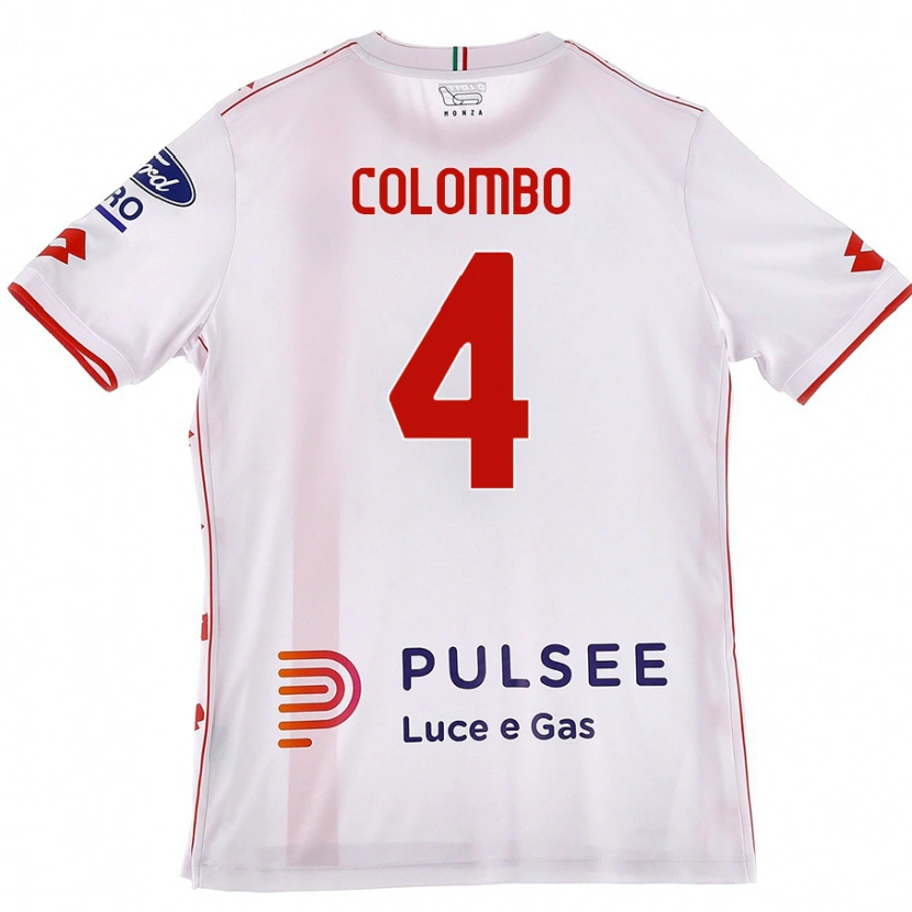 Danxen Kvinnor Leonardo Colombo #4 Vit Röd Bortatröja Matchtröjor 2024/25 Tröjor T-Tröja