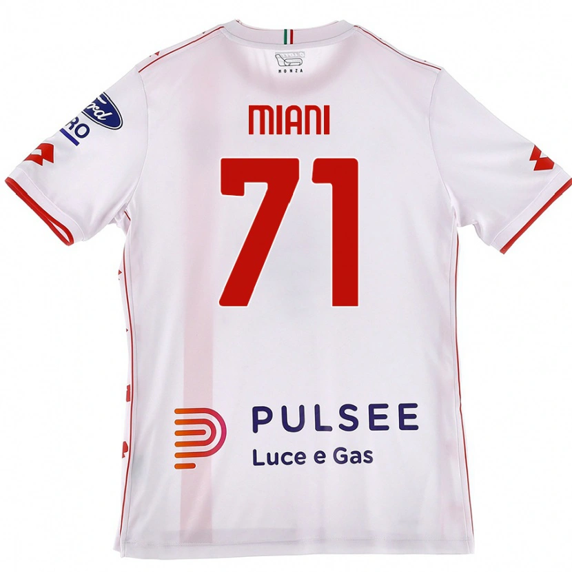 Danxen Kvinnor Arthur Miani #71 Vit Röd Bortatröja Matchtröjor 2024/25 Tröjor T-Tröja