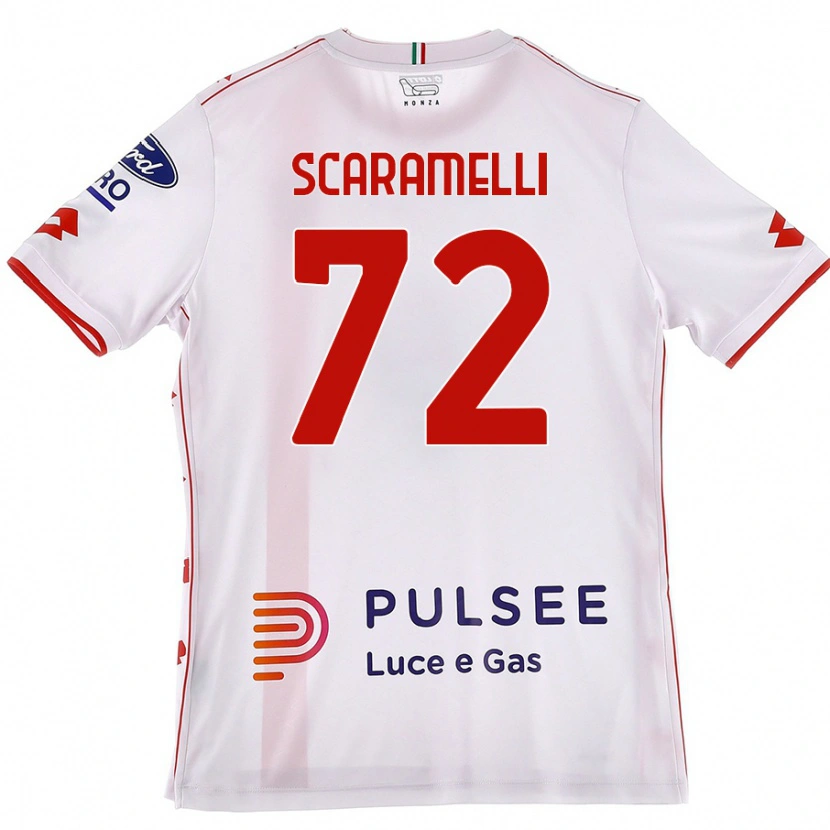Danxen Kvinnor Endris Scaramelli #72 Vit Röd Bortatröja Matchtröjor 2024/25 Tröjor T-Tröja