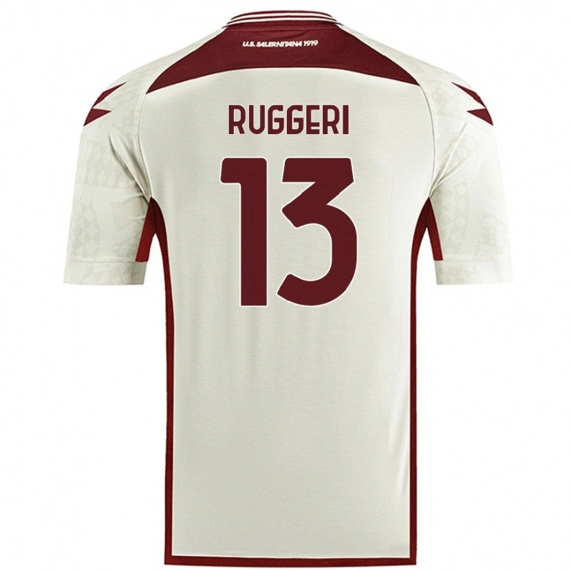 Danxen Kvinnor Fabio Ruggeri #13 Krämfärg Bortatröja Matchtröjor 2024/25 Tröjor T-Tröja