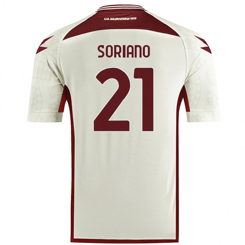 Danxen Kvinnor Roberto Soriano #21 Krämfärg Bortatröja Matchtröjor 2024/25 Tröjor T-Tröja