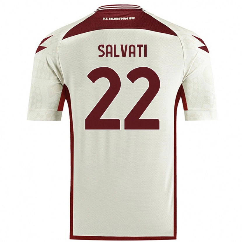 Danxen Kvinnor Gregorio Salvati #22 Krämfärg Bortatröja Matchtröjor 2024/25 Tröjor T-Tröja