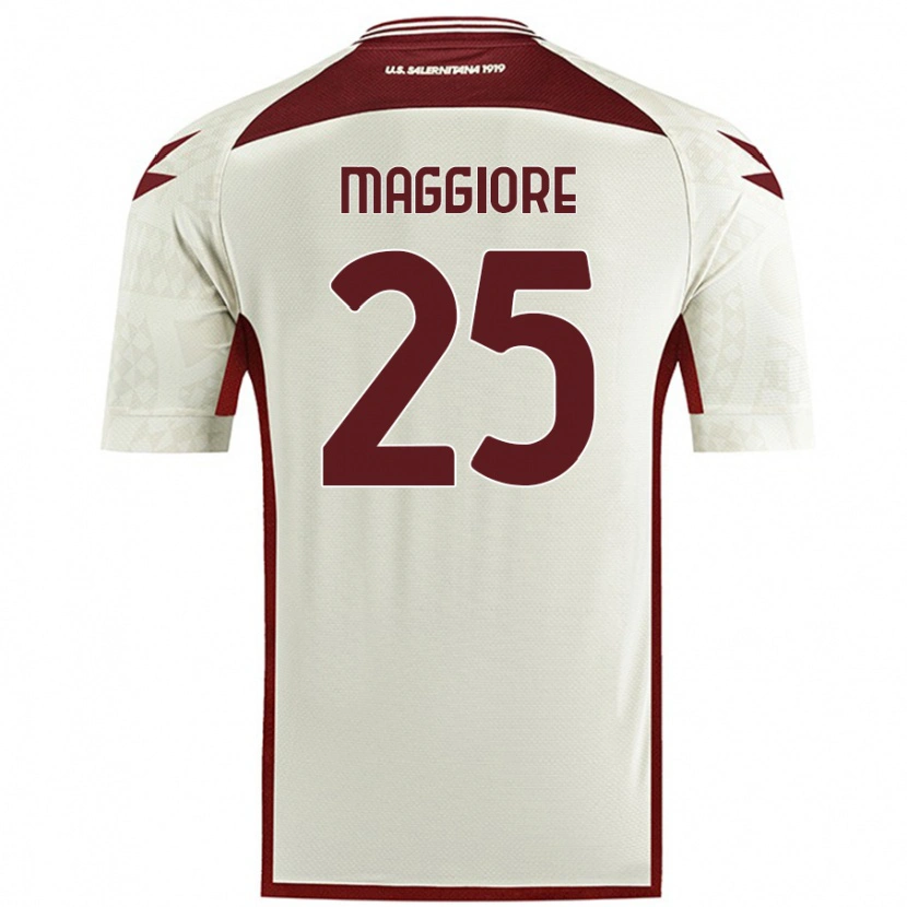 Danxen Kvinnor Giulio Maggiore #25 Krämfärg Bortatröja Matchtröjor 2024/25 Tröjor T-Tröja