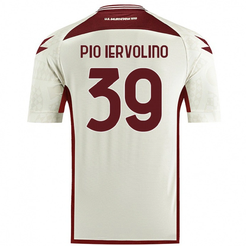Danxen Kvinnor Antonio Pio Iervolino #39 Krämfärg Bortatröja Matchtröjor 2024/25 Tröjor T-Tröja