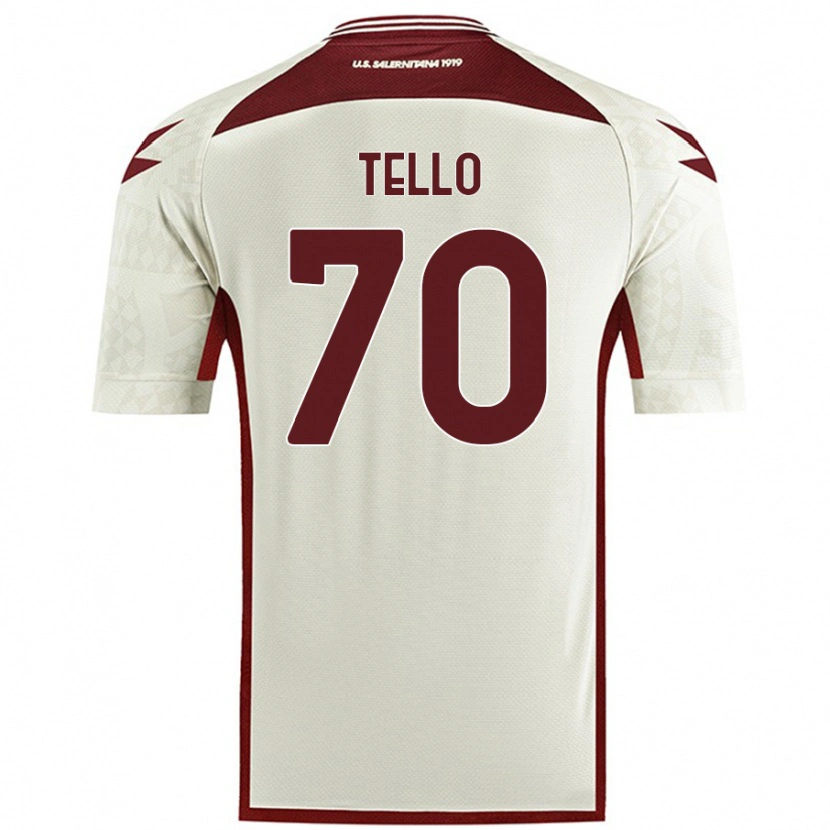 Danxen Kvinnor Andrés Tello #70 Krämfärg Bortatröja Matchtröjor 2024/25 Tröjor T-Tröja