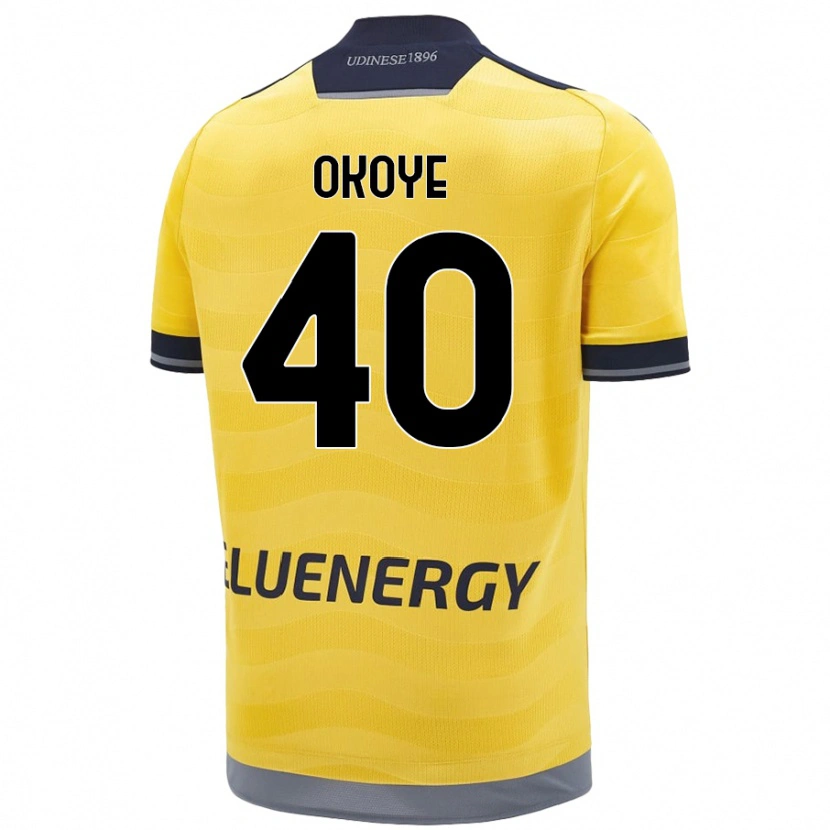 Danxen Kvinnor Maduka Okoye #40 Gyllene Bortatröja Matchtröjor 2024/25 Tröjor T-Tröja