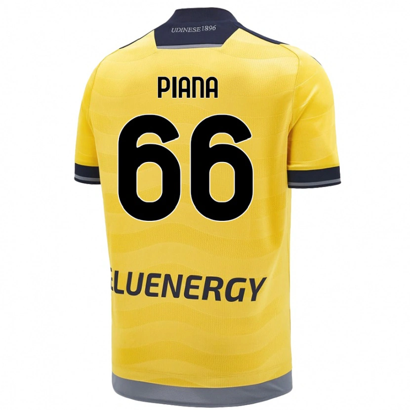 Danxen Kvinnor Edoardo Piana #66 Gyllene Bortatröja Matchtröjor 2024/25 Tröjor T-Tröja