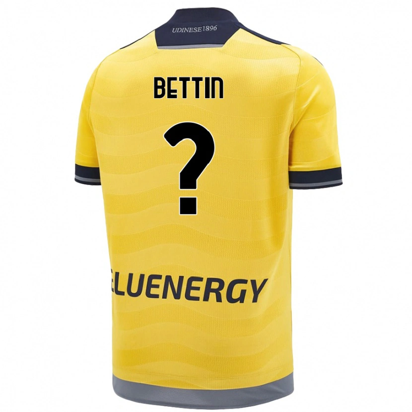 Danxen Kvinnor Matteo Bettin #0 Gyllene Bortatröja Matchtröjor 2024/25 Tröjor T-Tröja