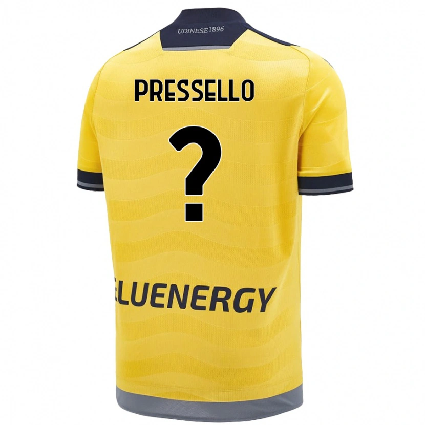 Danxen Kvinnor Matteo Pressello #0 Gyllene Bortatröja Matchtröjor 2024/25 Tröjor T-Tröja