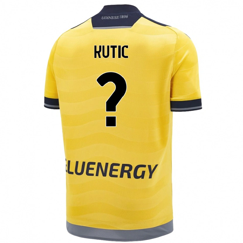 Danxen Kvinnor Stefan Kutic #0 Gyllene Bortatröja Matchtröjor 2024/25 Tröjor T-Tröja