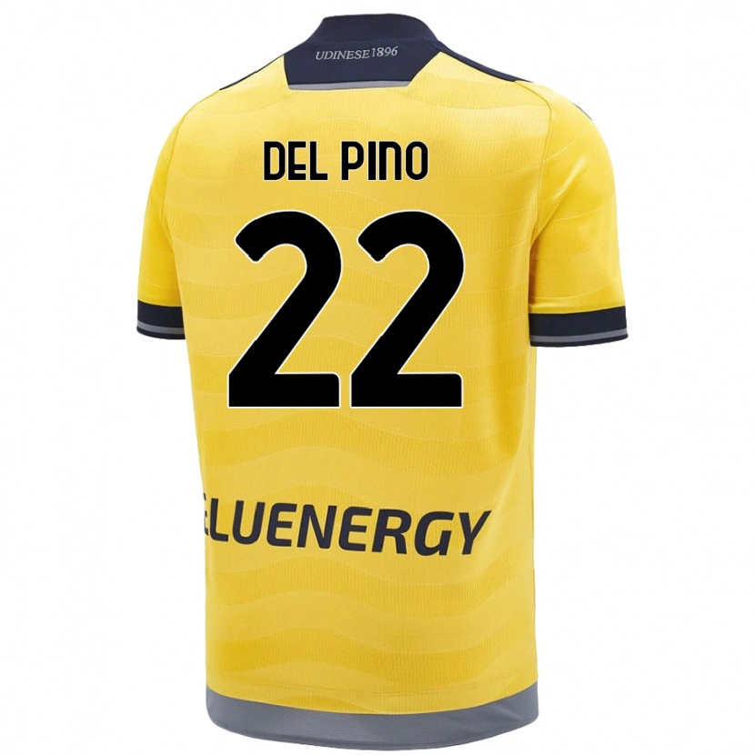 Danxen Kvinnor Lorenzo Del Pino #22 Gyllene Bortatröja Matchtröjor 2024/25 Tröjor T-Tröja