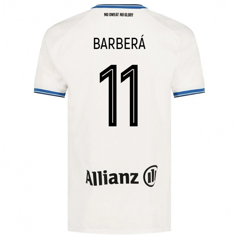 Danxen Kvinnor Víctor Barberá #11 Vit Bortatröja Matchtröjor 2024/25 Tröjor T-Tröja