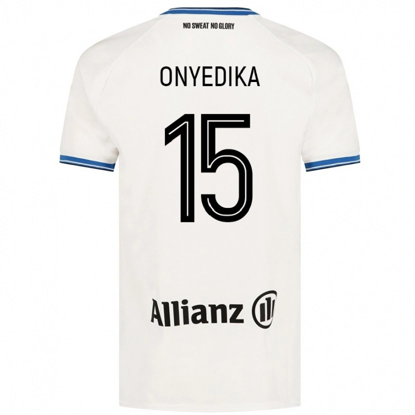 Danxen Kvinnor Raphael Onyedika #15 Vit Bortatröja Matchtröjor 2024/25 Tröjor T-Tröja