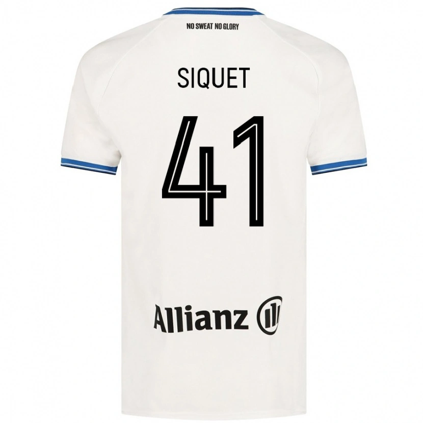 Danxen Kvinnor Hugo Siquet #41 Vit Bortatröja Matchtröjor 2024/25 Tröjor T-Tröja