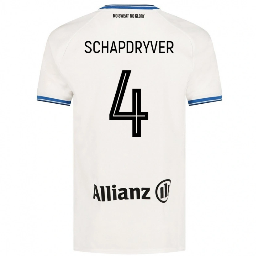 Danxen Kvinnor Emely Schapdryver #4 Vit Bortatröja Matchtröjor 2024/25 Tröjor T-Tröja