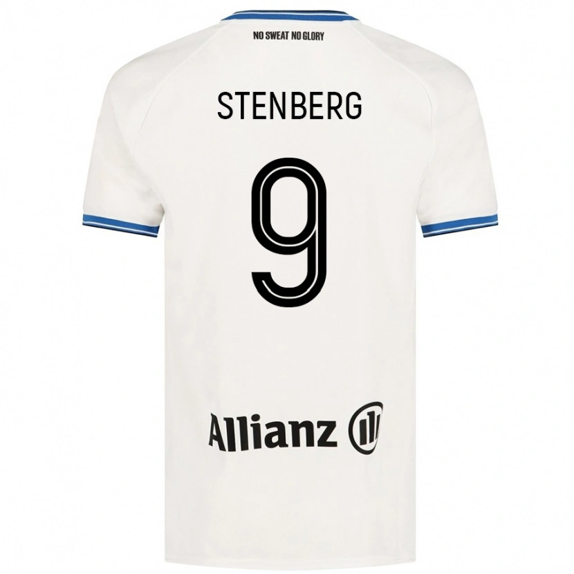 Danxen Kvinnor Hanna Stenberg #9 Vit Bortatröja Matchtröjor 2024/25 Tröjor T-Tröja