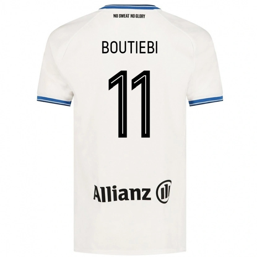 Danxen Kvinnor Rania Boutiebi #11 Vit Bortatröja Matchtröjor 2024/25 Tröjor T-Tröja