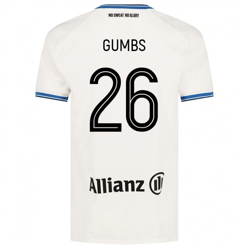 Danxen Kvinnor Aisse Gumbs #26 Vit Bortatröja Matchtröjor 2024/25 Tröjor T-Tröja