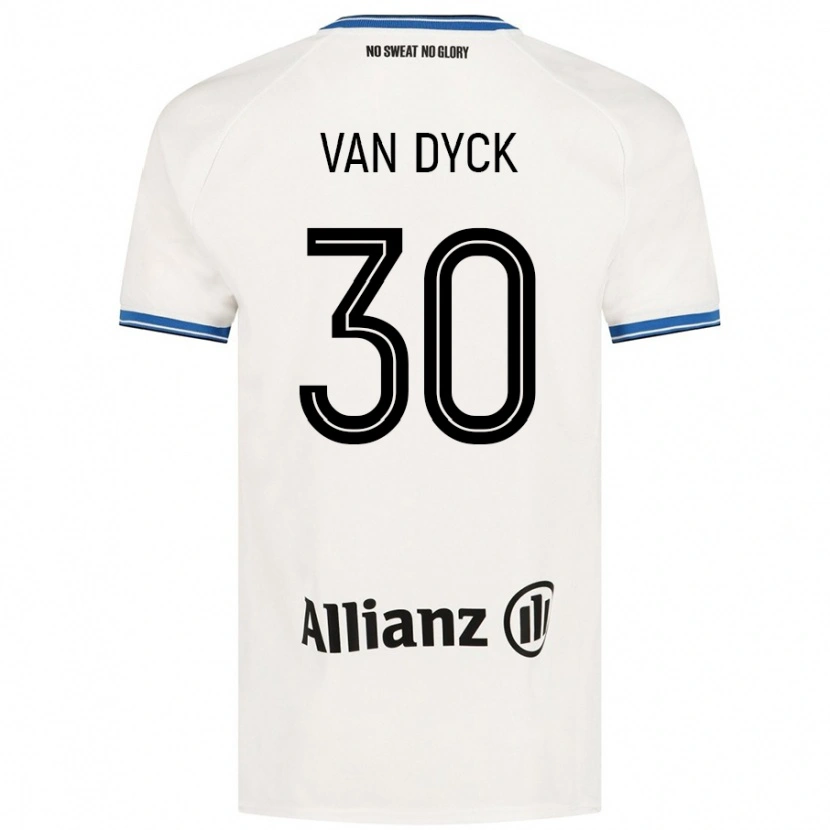 Danxen Kvinnor Nell Van Dyck #30 Vit Bortatröja Matchtröjor 2024/25 Tröjor T-Tröja