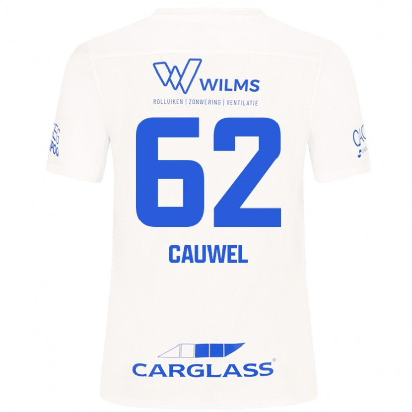 Danxen Kvinnor Michiel Cauwel #62 Vit Bortatröja Matchtröjor 2024/25 Tröjor T-Tröja