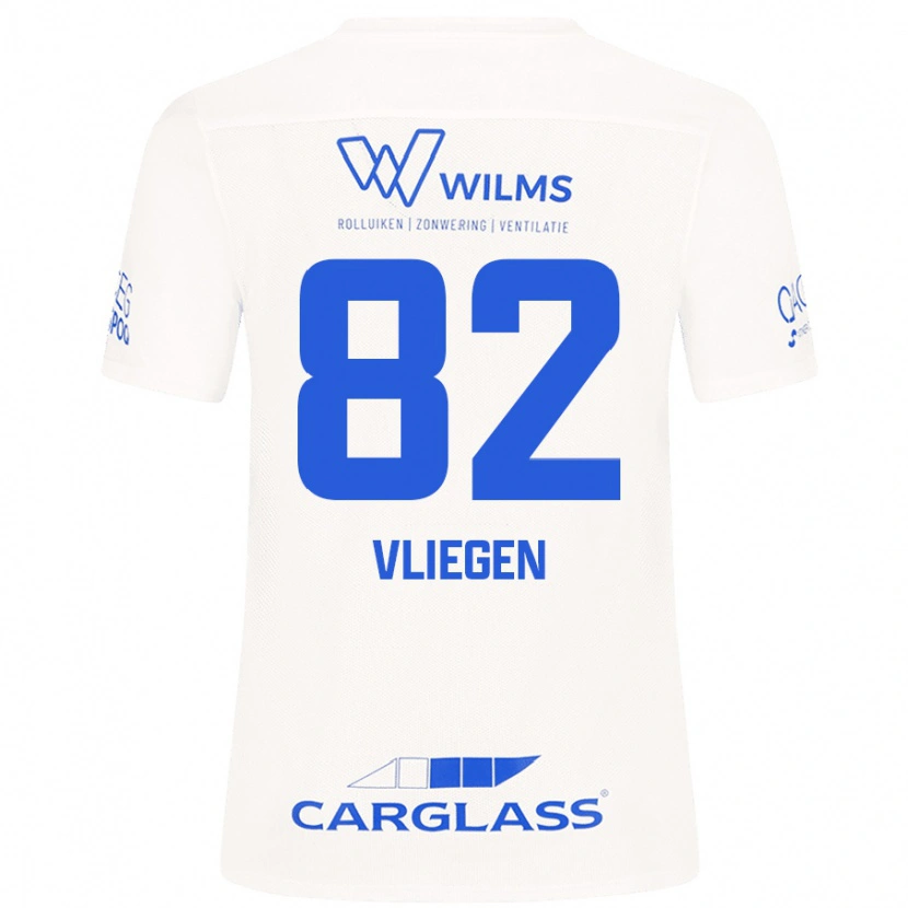 Danxen Kvinnor Olivier Vliegen #82 Vit Bortatröja Matchtröjor 2024/25 Tröjor T-Tröja