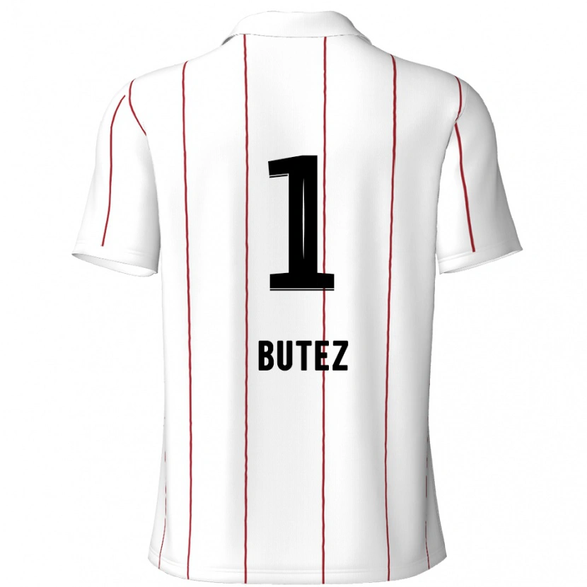 Danxen Kvinnor Jean Butez #1 Vit Svart Bortatröja Matchtröjor 2024/25 Tröjor T-Tröja