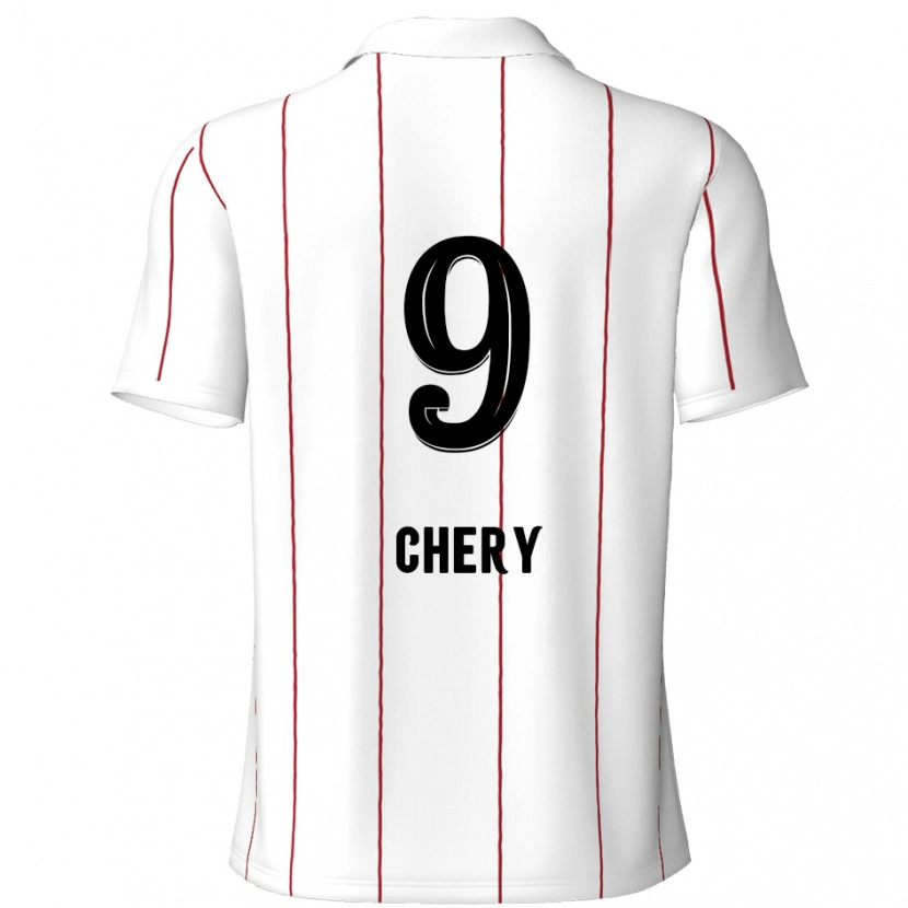Danxen Kvinnor Tjaronn Chery #9 Vit Svart Bortatröja Matchtröjor 2024/25 Tröjor T-Tröja