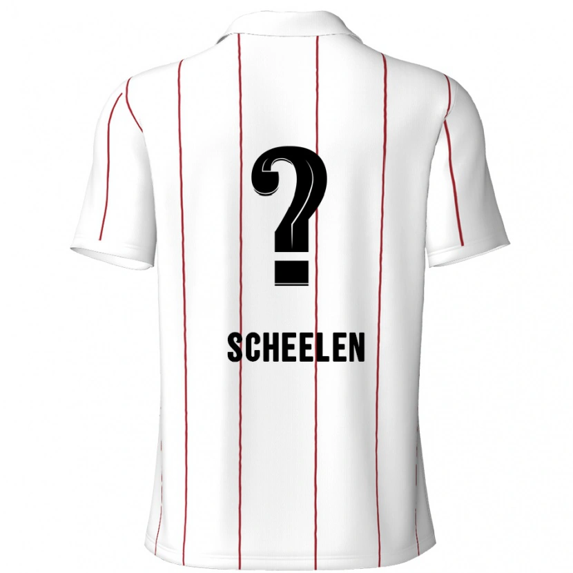 Danxen Kvinnor Thijme Scheelen #0 Vit Svart Bortatröja Matchtröjor 2024/25 Tröjor T-Tröja