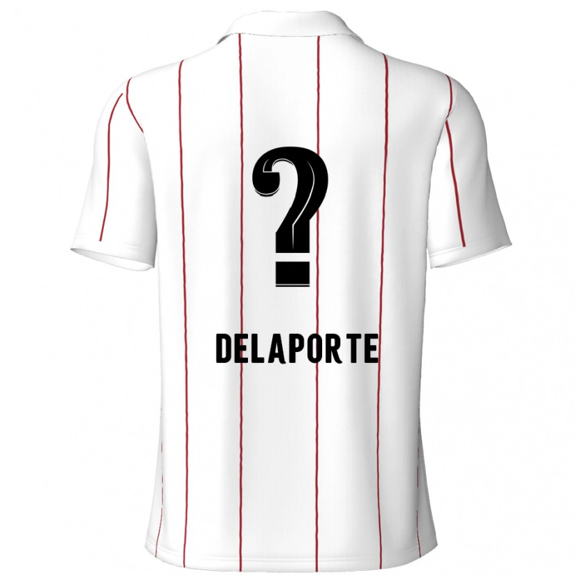 Danxen Kvinnor Kyano Delaporte #0 Vit Svart Bortatröja Matchtröjor 2024/25 Tröjor T-Tröja