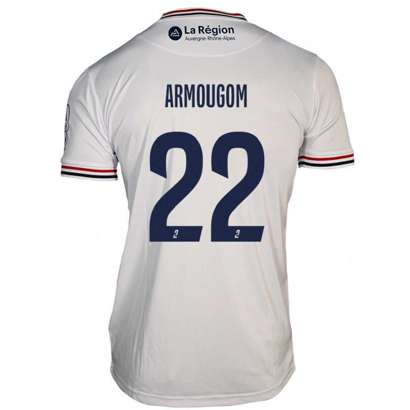 Danxen Kvinnor Yoël Armougom #22 Vit Bortatröja Matchtröjor 2024/25 Tröjor T-Tröja
