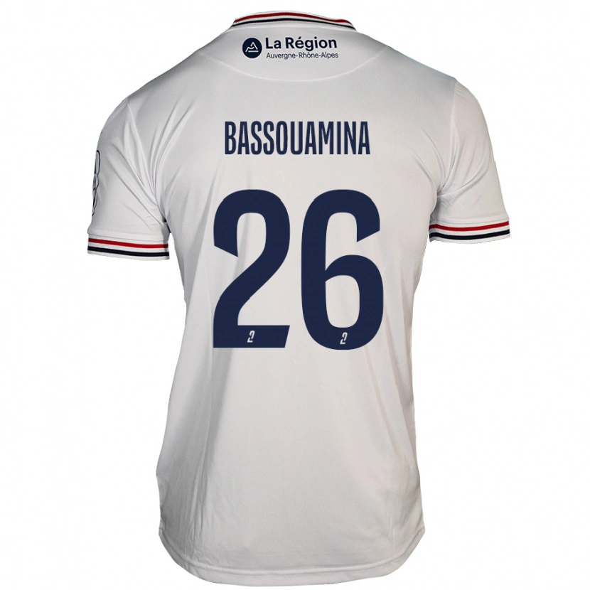 Danxen Kvinnor Mons Bassouamina #26 Vit Bortatröja Matchtröjor 2024/25 Tröjor T-Tröja