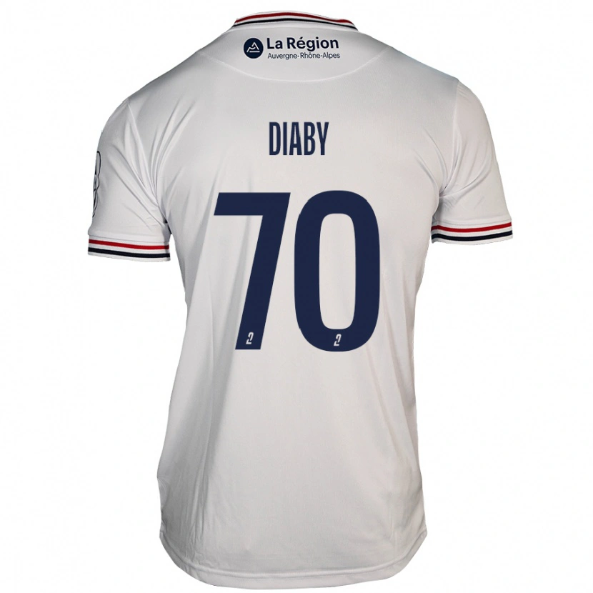 Danxen Kvinnor Yadaly Diaby #70 Vit Bortatröja Matchtröjor 2024/25 Tröjor T-Tröja