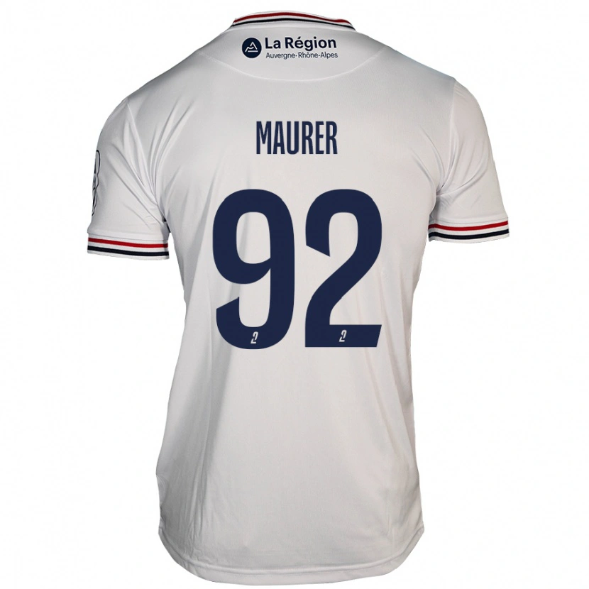 Danxen Kvinnor Aïman Maurer #92 Vit Bortatröja Matchtröjor 2024/25 Tröjor T-Tröja