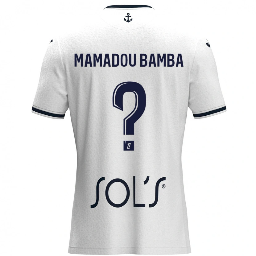 Danxen Kvinnor Ben Mamadou Bamba #0 Vit Mörkblå Bortatröja Matchtröjor 2024/25 Tröjor T-Tröja