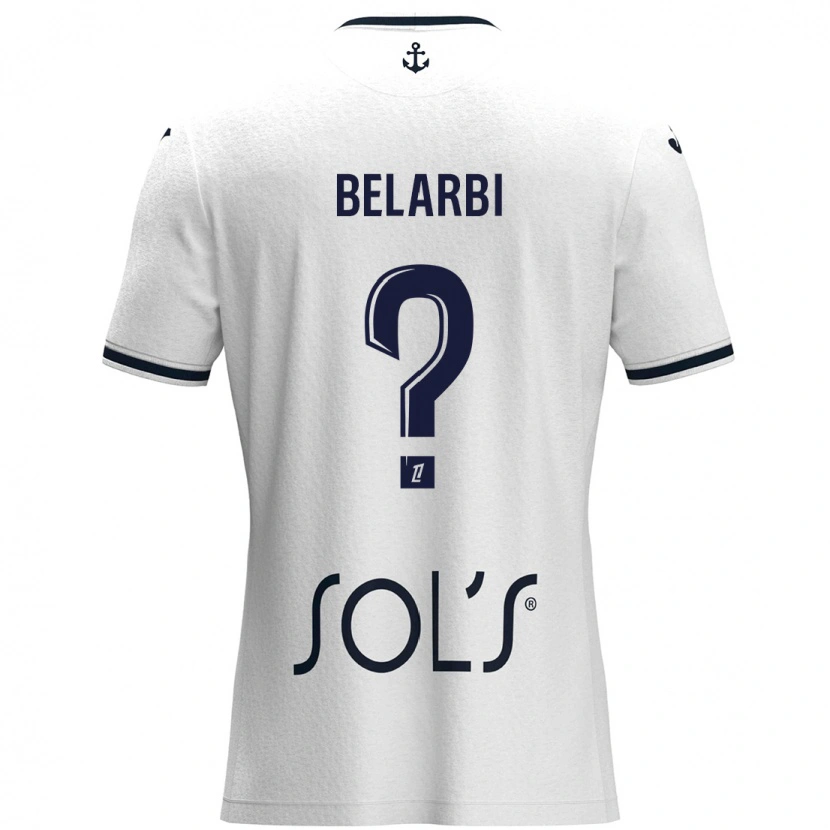 Danxen Kvinnor Sohaib Belarbi #0 Vit Mörkblå Bortatröja Matchtröjor 2024/25 Tröjor T-Tröja