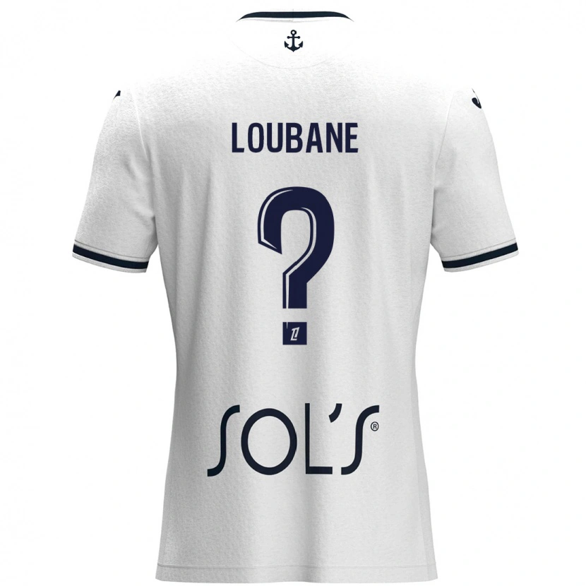 Danxen Kvinnor Yassine Loubane #0 Vit Mörkblå Bortatröja Matchtröjor 2024/25 Tröjor T-Tröja