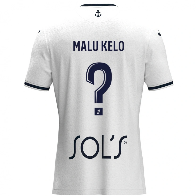 Danxen Kvinnor Yohann Malu Kelo #0 Vit Mörkblå Bortatröja Matchtröjor 2024/25 Tröjor T-Tröja