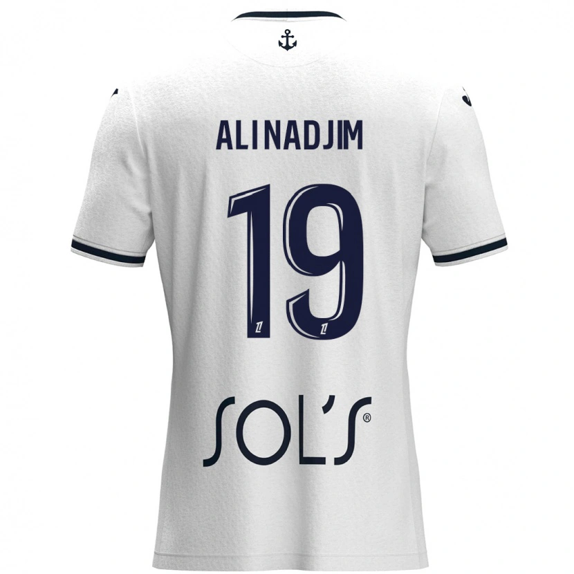 Danxen Kvinnor Nadjma Ali Nadjim #19 Vit Mörkblå Bortatröja Matchtröjor 2024/25 Tröjor T-Tröja