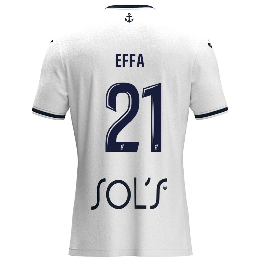 Danxen Kvinnor Chancelle Effa Effa #21 Vit Mörkblå Bortatröja Matchtröjor 2024/25 Tröjor T-Tröja