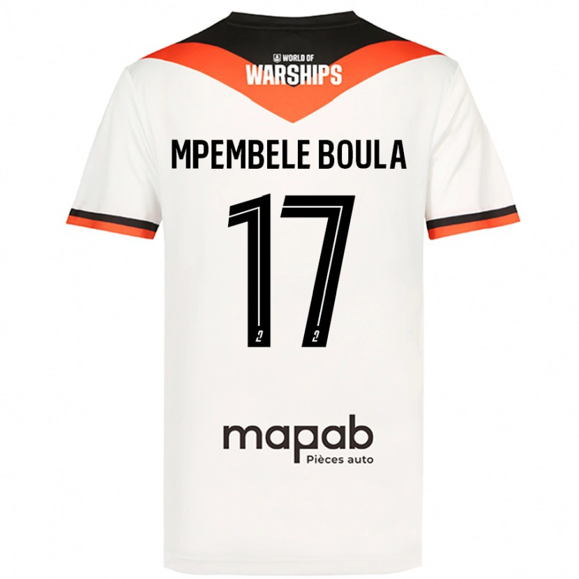 Danxen Kvinnor Exaucé Mpembele Boula #17 Vit Bortatröja Matchtröjor 2024/25 Tröjor T-Tröja
